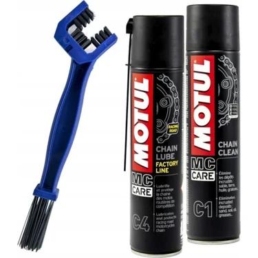 Motul Zincir Bakım Seti C1 C4 Zincir Temizleme Fırçası İle Temizlik Ve Yağlama İçin
