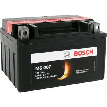 Bosch Akü 12V 6 Ah (YTX7A-BS)