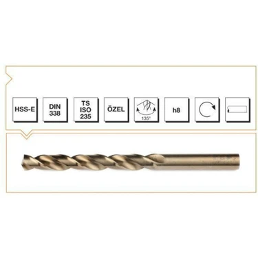 Epilons Makina Takım Hss-E Altın Seri Inox Delme Matkap Ucu 5