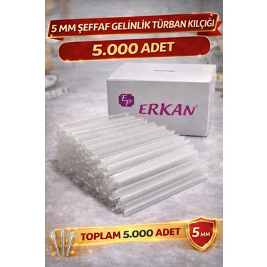 5 mm Türban Gelinlik Kılçığı Şeffaf (5.000