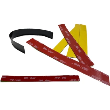 3m Vhb Güçlü Yapışkanlı Çift Taraflı Akrilik Bant Siyah - 1,5 cm Genişlik - 14 cm