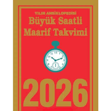 Saatli Maarif 2026 Büyük Boy Kırmızı Düz Duvar Takvimi 30x40 cm – Tek Parça, Ofis ve Ev Kullanımına