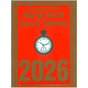 Saatli Maarif Takvimi Büyük Boy 2026