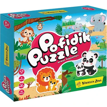 Yükselen Zeka 6-16 Ay Ilk Pofidik Magnet Puzzle - Orman