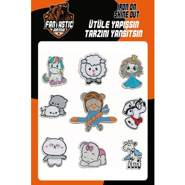 FANTASTIC ARMA Ütü Ile Yapışan Dokuma Arma Seti Patch Yama Unıcorn, Dalmaçyalı
