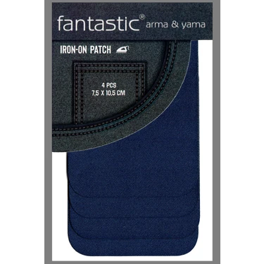 4'lü Paket Ütü ile Yapışan Dokuma Arma Patch Giysi & Kıyafetler Için (Lacivert) Yama Kolay