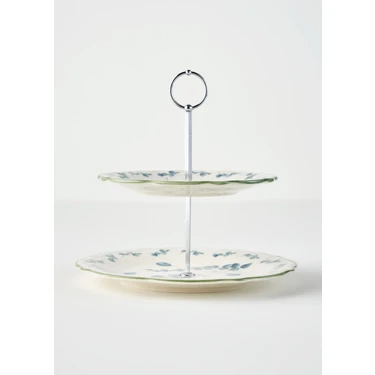Bella Maison Ocaliptus Stoneware 2 Katlı Kurabiyelik