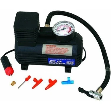 Araba Oto Araç Lastik Şişirme Pompası 250PSI 12V Volt Hava Kompresörü Seti ile Hızlı