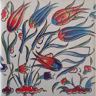 Kütahya Çini Sanayi 10X10 cm Çini Desenli Çini Seramik