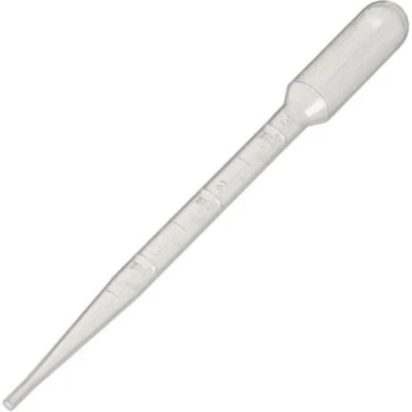 Lab Pastör Pipet Plastik Damlalık 3 ml 100 Adet Şeffaf Renkli Kullanım İçin