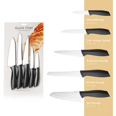 Schafer Quick Chef 5 Parça Bıçak Seti
