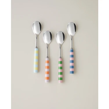 English Home Colorline Paslanmaz Çelik 4'lü Tatlı Kaşığı 15 cm