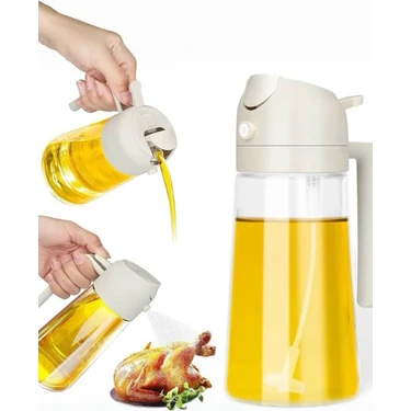 Mis Kitchen 2 Adet 550ML Yeni Nesil Çift Fonksiyonlu Cam Yağdanlık