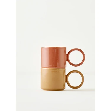 Bella Maison Arcana Seramik Espresso 2'li Set Gülkurusu (270