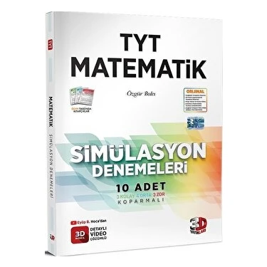3D Yayınları 2025 TYT Simülasyon Matematik Denemeleri Üniversite Hazırlık Sınıfı İçin