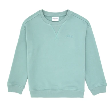 U.S. Polo Assn. Erkek Çocuk Mint Bisiklet Yaka Basic Sweatshirt