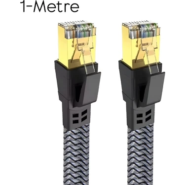 Airstorr Cat8 Lan Kablosu Yüksek Hızlı  40GBPS 2000MHZ Ethernet Kablosu Örgü Kaplama 1m 2m 3m 5m