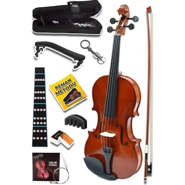 Midex CVL-743-TYS Profesyonel 3/4 Çocuk Kemanı Seti 10-13 Yaş (Yastık Tel Çanta Yay Susturucu