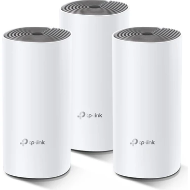 TP-Link Deco E4 (3-Pack) | Wi-Fi 5 Mesh Sistemi | AC1200 Mbps Hız | Fiber Uyumlu | Çift Bant | 100
