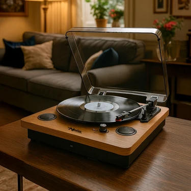 Midex Mtx-256X Nostaljik Pikap Plak Çalar (Şarjlı Bluetooth Aux Hoparlörlü 3 Devir) İğne