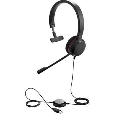 Jabra Evolve 20 Mono USB Nc Kablolu Kulaklık Gürültü Önleyici Entegre Mikrofon ile