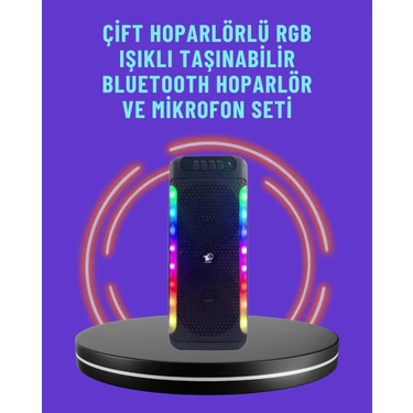 Marsilyan Ev ve Dış Mekan Kullanımına Uygun Rgb Işıklı Hoparlör