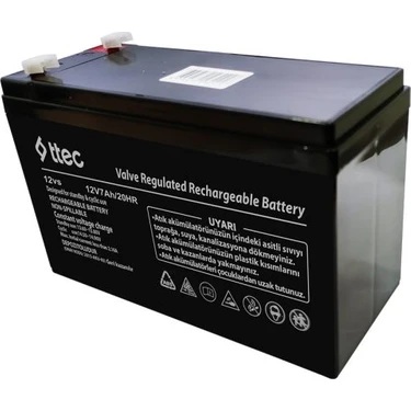 Ttec 12V 7AH Bakımsız Kuru
